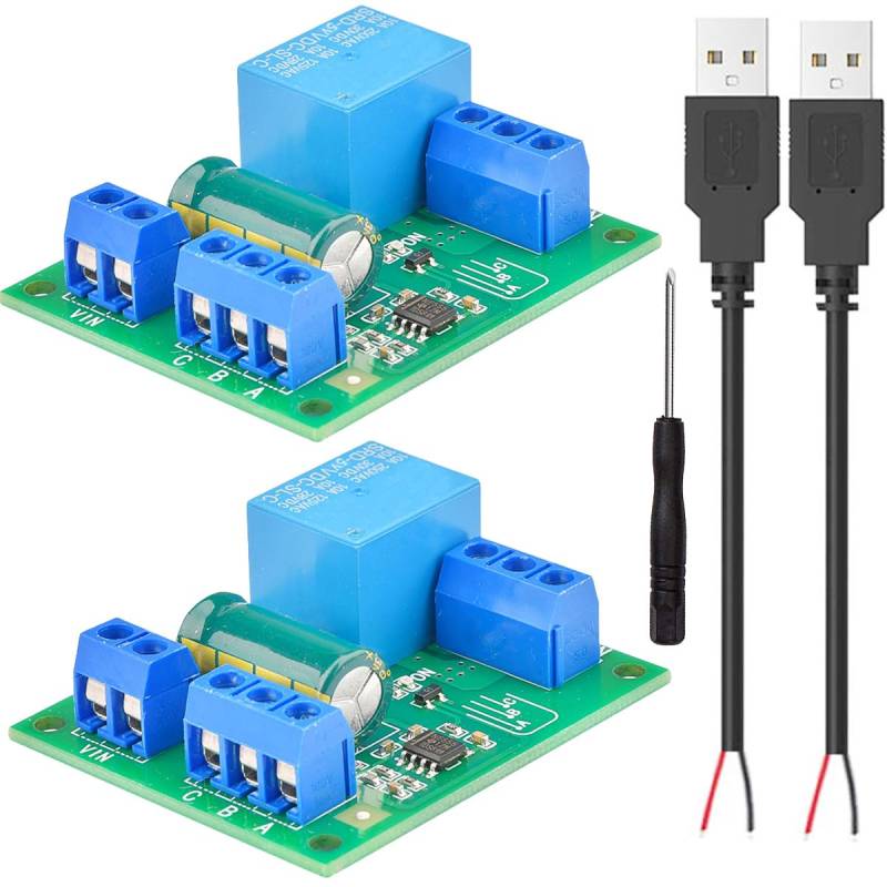 Youmile 2 Stück Water Level Controller Modul Wasserstandsreglermodul 5 V NE555 automatischer Wasserstandskontrollschalter Flüssigkeitsstandsensormodul mit zweiadrigem USB-Kabelschraubendreher von Youmile