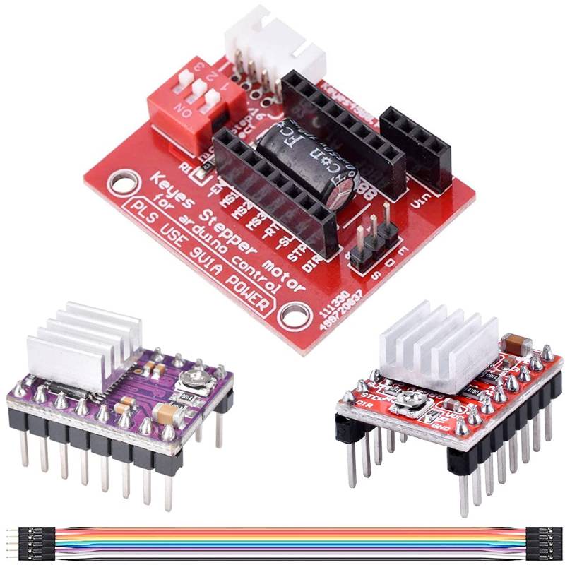 Youmile 3D Drucker Schrittmotortreiber Control Erweiterung Shield Board mit A4988 DRV8825 DuPont Kabel,für A4988 DRV8825 Druckerzubehör von Youmile