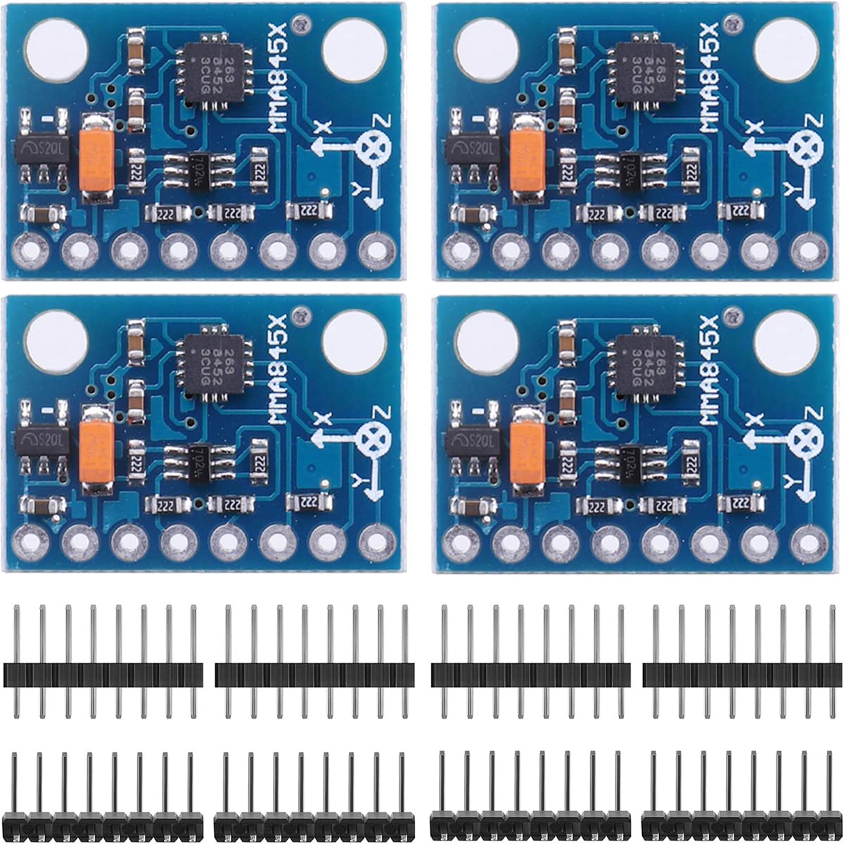 Youmile 4 Stück MMA8452 Modul Drei-Achsen-Beschleuniger-Beschleunigungssensor-Sensor Digitales Drei-Achsen-Modul Neigungsmodul GY-45 von Youmile