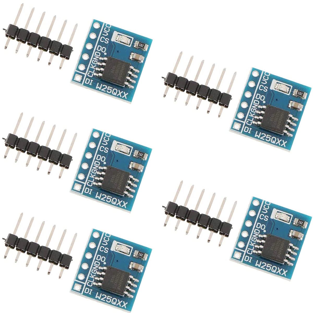 Youmile 5 Stück W25Q64 64Mbit 8MByte Flash-Speichermodul Modul 2,7-3,6V DataFlash SPI-Schnittstelle von Youmile