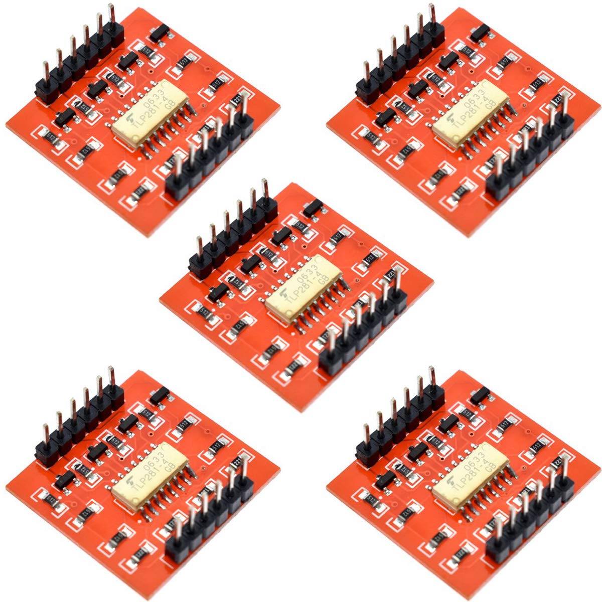 Youmile 5PACK-Erweiterungsplatine TLP281 4-Kanal 4-CH-Optokoppler-IC-Modul Für die hohe und niedrige Optokoppler-Isolation der Arduino-Erweiterungsplatine von Youmile