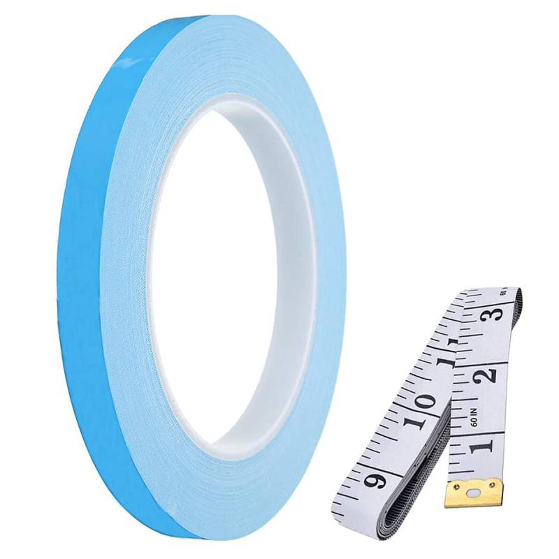 Youmile 5mm x 25m Wärmeleitfähiges Doppelseitiges Klebeband Wärmeleitklebeband Kühlband für Kühlkörper, LED-Leuchten, IC-Chip, CPU, GPU mit 1,5m Maßband von Youmile