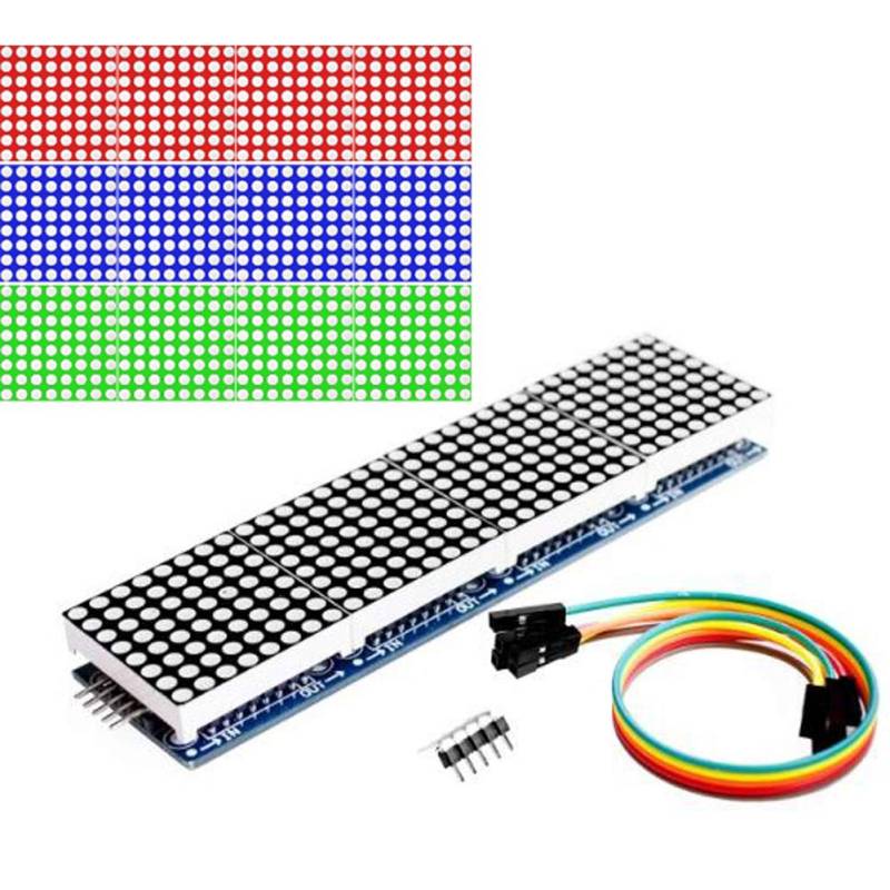 Youmile 8x32 Dot Matrix Single Blue Light MCU Control LED-Anzeigemodul für Arduino/MCU/51/AVR/STM32/Raspberry Pi von Youmile