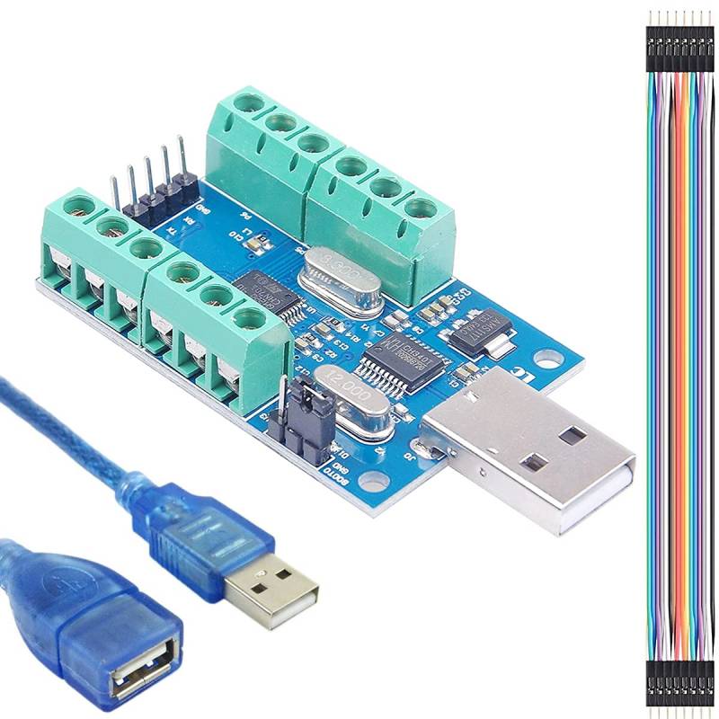 Youmile CC2531 USB-Erfassungsmodul Datenerfassungsmodul STM32 10-Kanal-12-Bit-UART-Kommunikations-ADC-Modul, mit USB-Verlängerungskabel, 15-polige Kabel An der MCU von Youmile