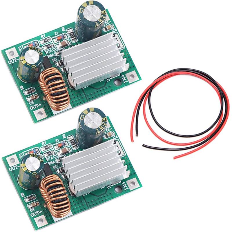 Youmile DC Abwärts Modul,Step-Down Stromversorgungsmodul,DC 16V-120V auf 12V 3A Weitspannungseingang Stromversorgungs-Abwärtswandler mit rotem und schwarzem Kabel, 2er-Pack von Youmile