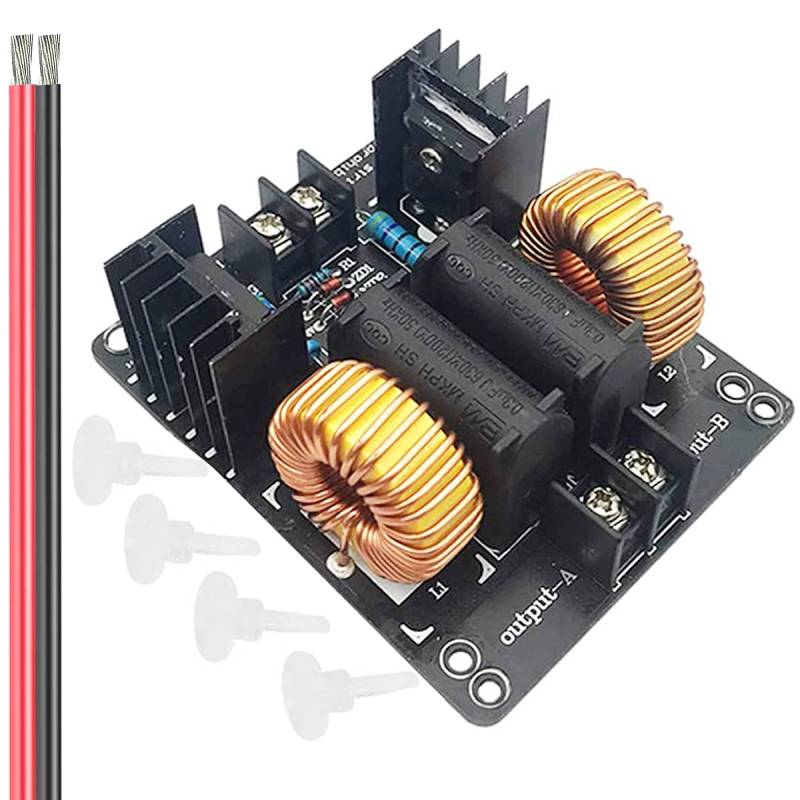 Youmile DC12-30V ZVS Flyback Driver Board Marx Generator Lichtbogenzünder Induktionsheizung Leistungsmodul 20A 600W Hochspannungstreiberplatine mit 20AWG-Kabel von Youmile