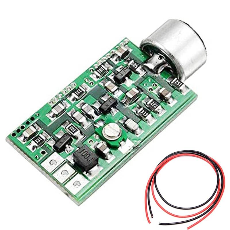 Youmile Elektronisches Modul FM drahtloses Mikrofon Pickup Wireless Wireless Audio Transmitter Emission MIC Core Board V4.0 mit rotem und schwarzem Kabel von Youmile