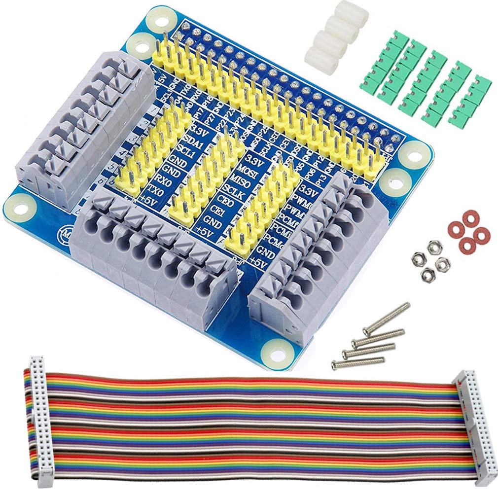 Youmile GPIO-Erweiterungsplatine Raspberry Pi Shield für Raspberry PI 4B / 3B GPIO-Erweiterungsplatine Multifunktion mit Schrauben Zubehör für Raspberry Pi 3/2 DIY Kit von Youmile