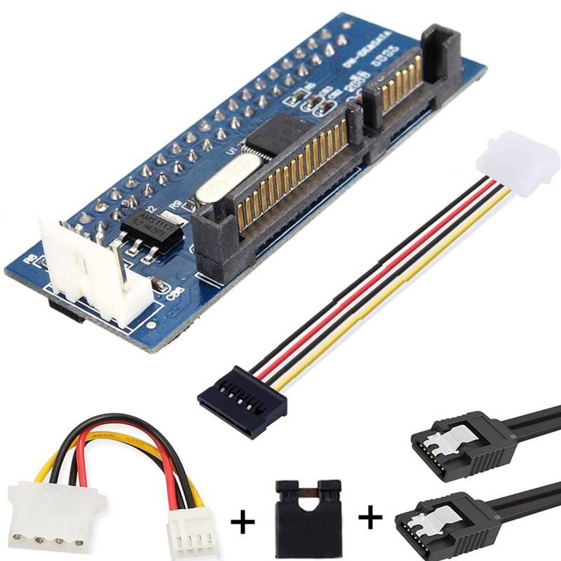 Youmile IDE/PATA 40Pin Disk to SATA-Buchse Adapter PCBA-Konverter Mit Überbrückungskappe und Kabel für Desktop- und 3,5-Zoll-Festplattenlaufwerk von Youmile