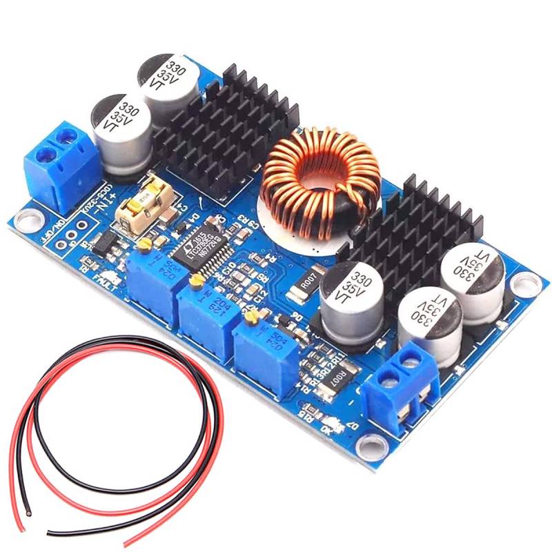 Youmile LTC3780 Boost Converter DC 5V-32V bis 1V-30V 10A Konstantspannung Strom Automatischer Konverter Step-Up-Down-Regler Lademodul mit Kabel von Youmile