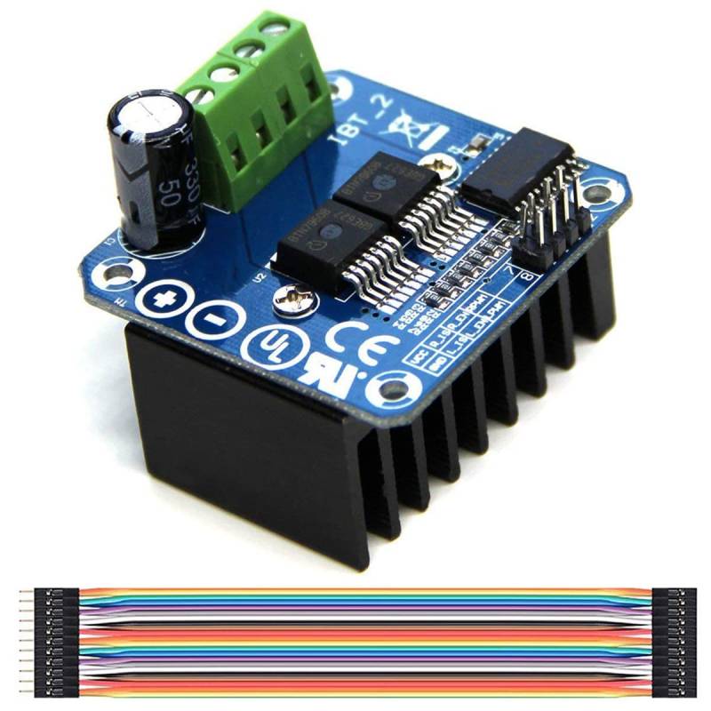 Youmile Motortreibermodul BTS7960B Doppel-DC-Schrittmotortreiber H-Bridge PWM Smart-Autotreibermodul für Arduino-Strombegrenzung mit DuPont-Kabel von Youmile