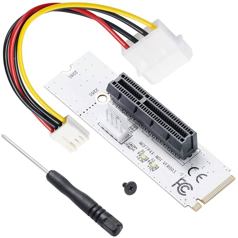 Youmile NGFF M.2 Schlüssel M zu PCI-E Express M Key M.2 2260 2280 SSD NGFF M2 auf PCI-e Adapter Converter Multiplier mit Schraubendreher für BTC Miner Mining von Youmile