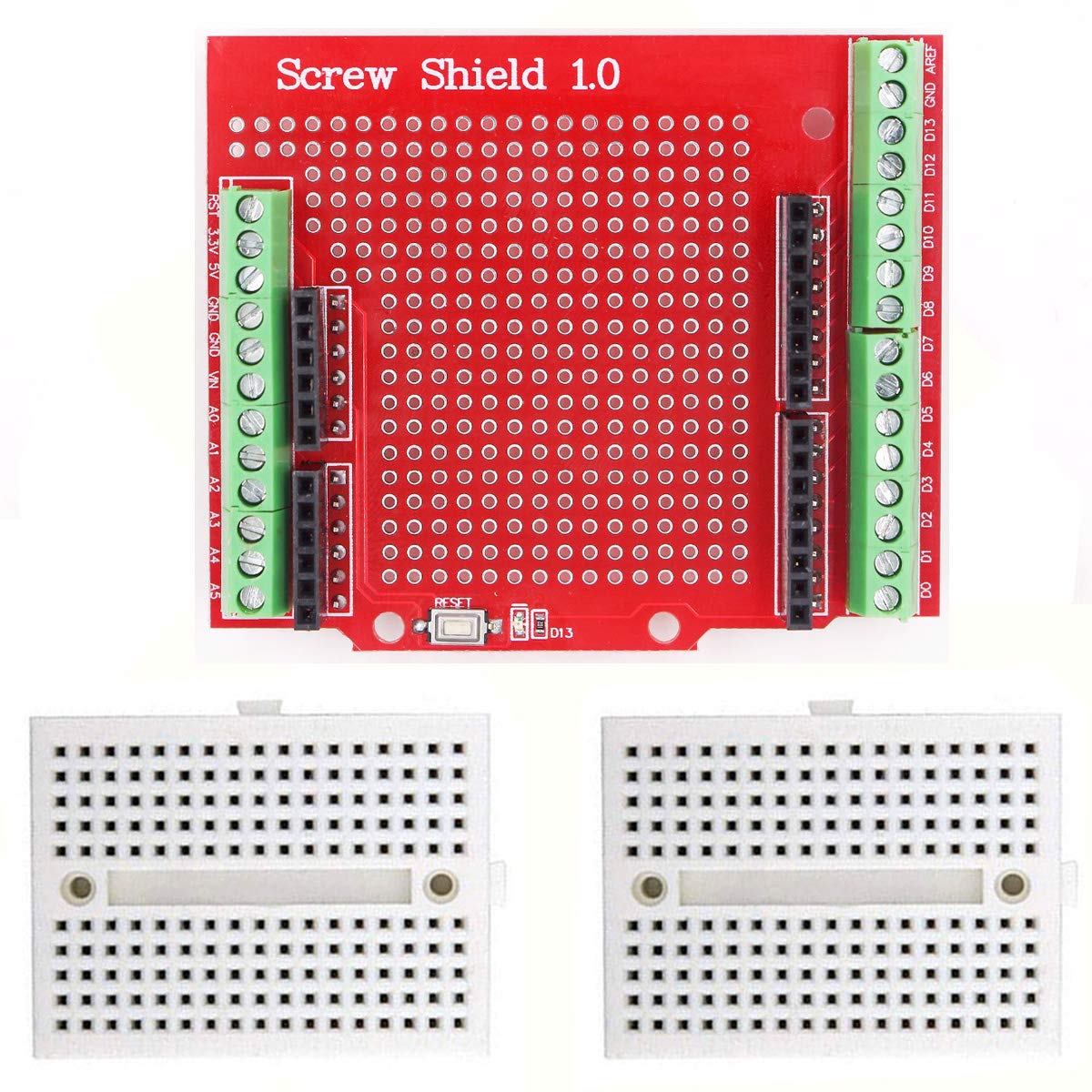 Youmile Proto Screw Shield Zusammengebauter Punkt Prototyp Erweiterungsplatine D13 Universal-LED Zum Öffnen der Quelle Rücksetztaste PCB Bareboard Doppelseitige PCB SMT-Lötung DIY von Youmile