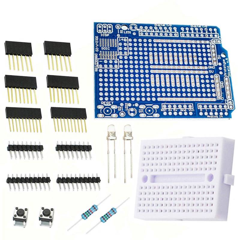 Youmile Prototype Shield Prototyping-Erweiterungskarte mit SYB-170 Mini-Steckbrett basierend für Arduino UNO R3 ProtoShield DIY-Kit von Youmile