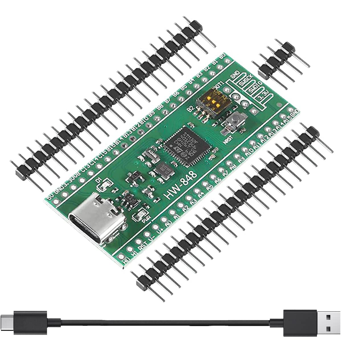 Youmile STM32F401 Development Board STM32F4 Kernplatinen-Lernplatinenmodul STM32F401CCU6 kleine Systemplatine mit Typ-C-USB-Kabel für Arduino Computer Office von Youmile