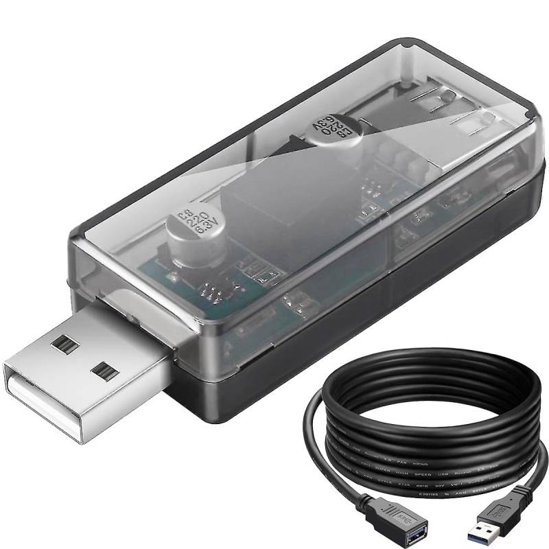 Youmile USB-Isolator-Modul USB-zu-USB-Spannungsisolator-Karte ADUM3160 Chip Digital Signal Audio Power Isolator 12Mbps USB 2.0 ESD Schutz mit USB-Verlängerungskabel von Youmile