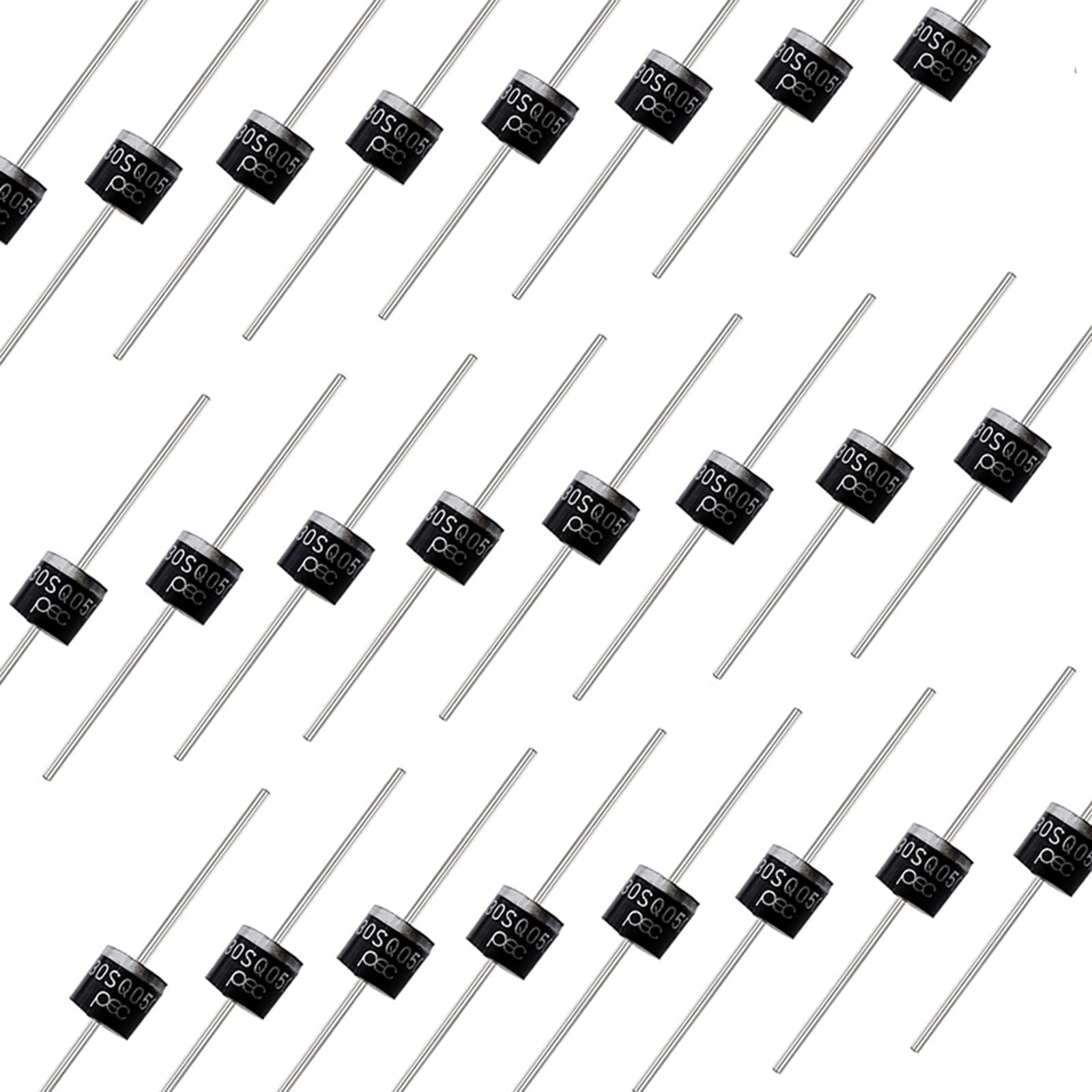 Schottky-Dioden, 30 A, 50 V, axial, 30 SQ050, für Solarmodul, parallele Rückflussschutzdioden, Silikondioden, Barriere, Gleichrichterdiode, elektronische Komponenten, 50 Stück von Young Wolf