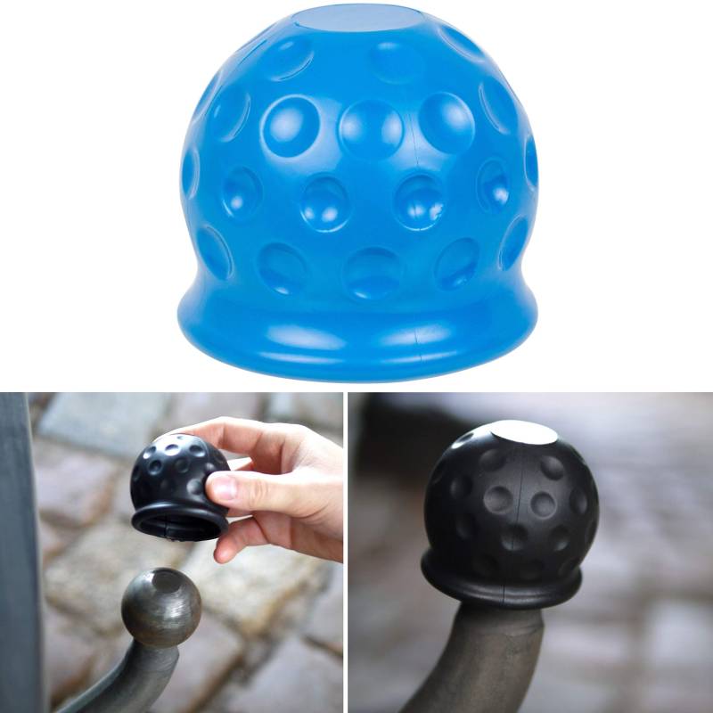 Abdeckung für Anhängerkupplungen, 1 Stück, in Blau, aus Kunststoff, für Ø 50 mm Kugelkopfkupplungen, in Golfball-Form, Kupplungskappe Anhänger, Hänger Kupplung Kappe, Schutzkappe für Anhängerkupplung von Your Day Mate