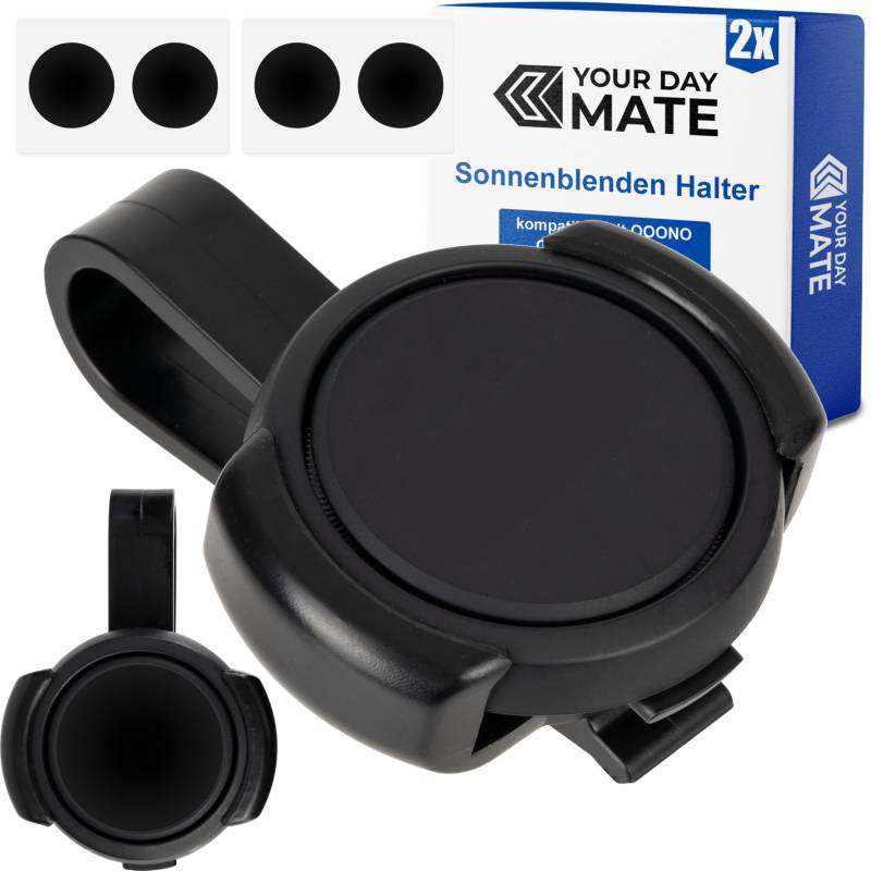 Auto Sonnenblende Halterung für CO-DRIVER NO2, 2 Sets, in Schwarz, kompatibel mit OOONO CO-DRIVER NO2, aus stabilem Kunststoff, nicht 3D gedruckt, Blitzerwarner Clip Blende, Radarwarner Halter für No2 von Your Day Mate