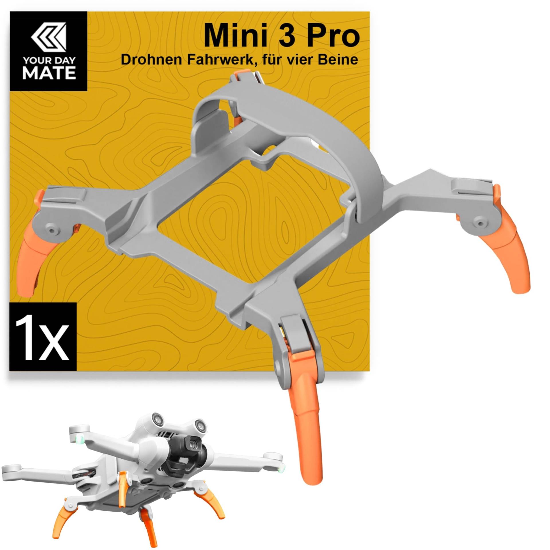 Drohnen Fahrwerk, 1 Set, kompatibel mit DJI Mini 3 Pro, Landebeine schützen Gimbal und Unterboden, Unterbau für sanftes Landen, Drohne Beine Landung, Drohne Landegestell Boden, Extension Legs Drone von Your Day Mate