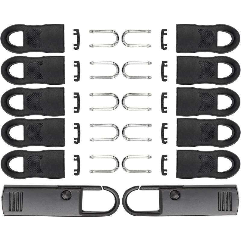 Reißverschluss Anhänger zur Reparatur, 12 Pack, 10 x 35 mm Zips zum Stecken, 2 x Metall Zipper, Ersatz Zipper Reißverschluss, Reißverschluss Schieber für Jacke, Rucksack, Hose, Zelt, Slider Laschen von Your Day Mate