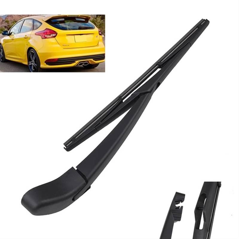 Passend für Scheibenwischer 30,5 cm (12 Zoll) Heckwischerblatt und Arm-Set, kompatibel mit Ford Focus Schrägheck MK 3 2011–2017, Scheibenwischerset von Yrrltsy