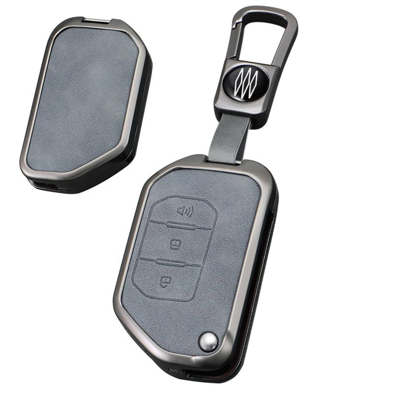 Ysbxitu 2 Tasten Autoschlüssel Hülle Schlüssel Schutz Etui Cover Passt für Jeep Wrangler JL JLU Gladiator 4XE 2018-2021 Schlüsselgehäuse Keyless go Autoschlüssel Box Fernbedienung Cover Geschenkidee von Ysbxitu