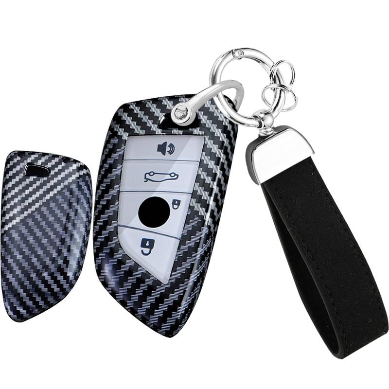Ysbxitu 4 Tasten Schlüsselhülle für BMW Autoschlüssel Hülle mit Schlüsselanhänger Passt für BMW 1er 2er 3er 5er 6er F31 G30 G31 GT G32 G11 G12 F39 F48 G01 G02 Schlüsselcase Schlüsseletui Keyless Weiß von Ysbxitu