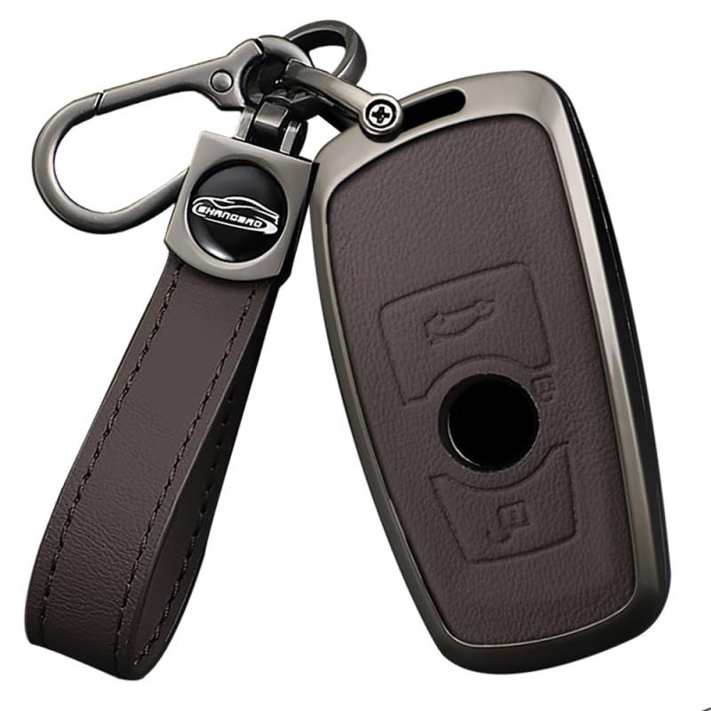 Ysbxitu Auto Fernbedienung Cover Eui Car Keychain Auto-Zubehör ,Tuning kompatibel mit BMW 3 4 5 6 7 Series X1 X2 X3 X4 X5 F30 1er 2er 3er 4er Schlüsselcover keyless go Schutz 3 Tasten B Braun von Ysbxitu