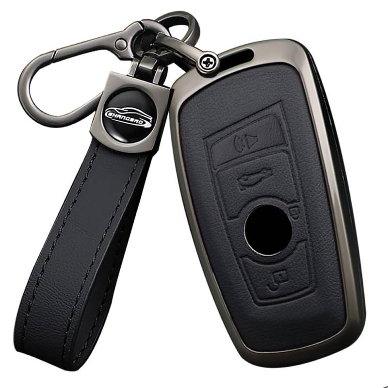 Ysbxitu Auto Fernbedienung Cover Eui Car Keychain Auto-Zubehör ,Tuning kompatibel mit BMW 3 4 5 6 7 Series X1 X2 X3 X4 X5 F30 1er 2er 3er 4er Schlüsselcover keyless go Schutz 4 Tasten B Schwarz von Ysbxitu