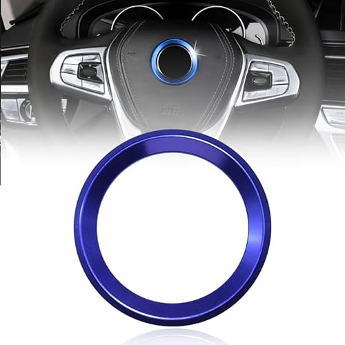 Ysbxitu Auto Zubehör Innenraum Robust Lenkrad Logo Cover Aufkleber Emblem Trim Dekoration Ersatz Passt für BMW 1 3er Reihe 5 Serie 6 7 X1 X3 X5 X6 Car Interior Lenkrad Accessoires für Auto（Blau） von Ysbxitu