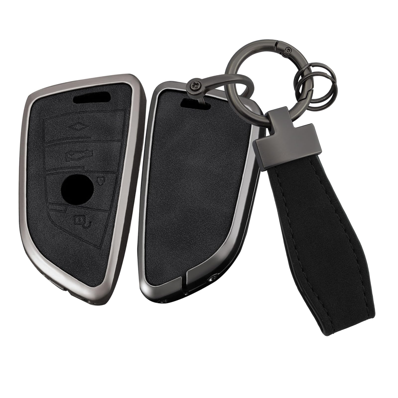 Ysbxitu Schlüsselhülle Cover für BMW Auto Schlüsselgehäuse Schutz keyless X1 X2 X3 X5 X6 2 5 6 7 Series i4 F48 G21 G31 G30 Smart-Fernbedienung Cover Schlüssel Zubehör Autofernbedienungen B Schwarz von Ysbxitu