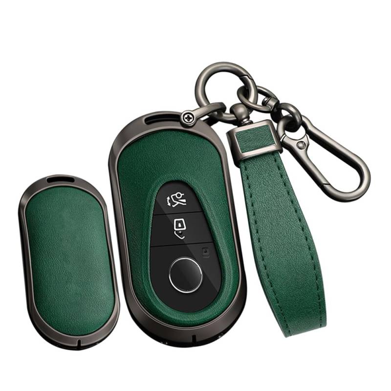 Ysbxitu Schlüssel Cover Schlüsselbox keyless go Schutz passt für Mercedes-Benz A B C E R S G M V Klasse CLA CLS GLA GLC GLE GLK GL GLS SL SLK SLC AMG W204 Schlüsselhülle Eui Schlüssel Gehäuse A Grün von Ysbxitu