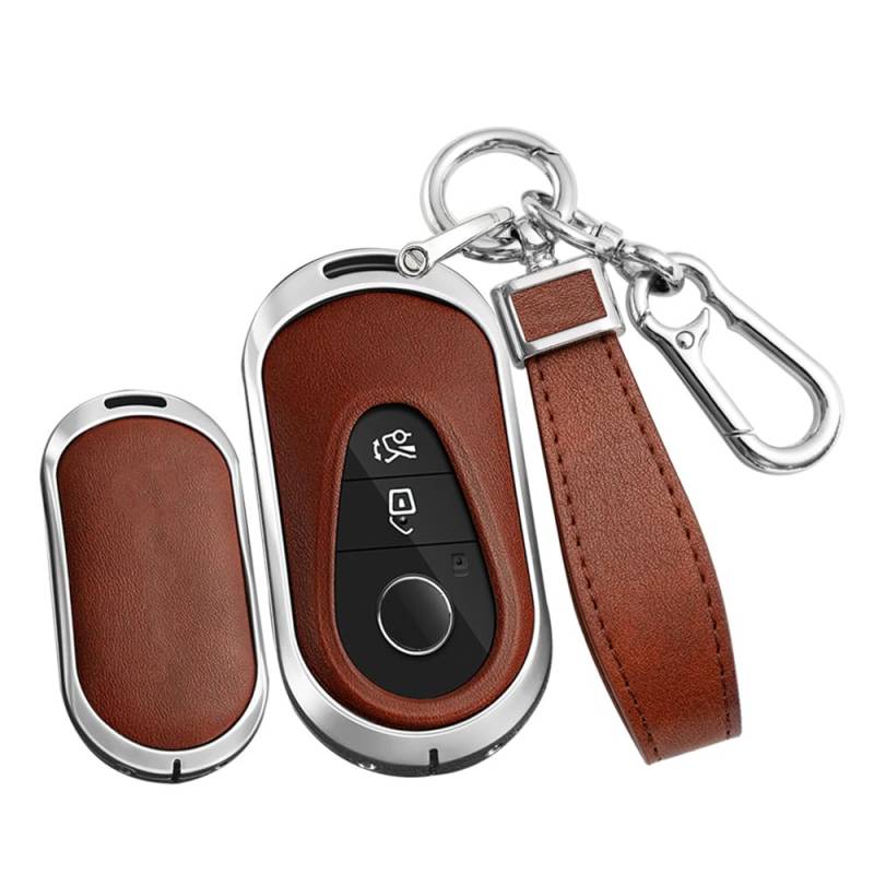 Ysbxitu Schlüssel Cover Schlüsselbox keyless go Schutz passt für Mercedes-Benz A B C E R S G M V Klasse CLA CLS GLA GLC GLE GLK GL GLS SL SLK SLC AMG W204 Schlüsselhülle Eui Schlüssel Gehäuse B Braun von Ysbxitu