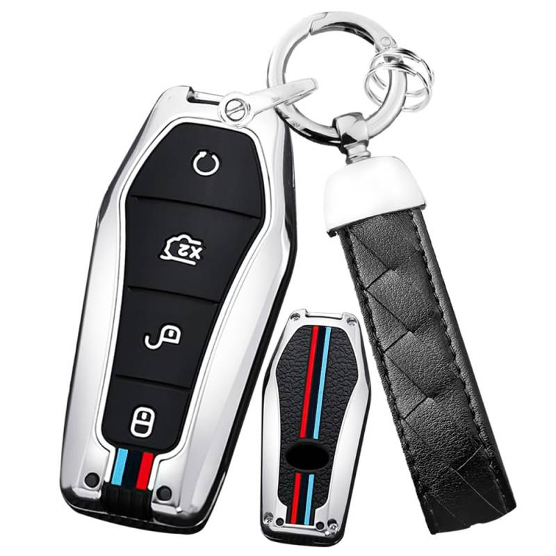 Ysbxitu Smart Schlüsselhülle schlüsselbox Cover Schlüsselbund Keyless go Schutz kompatibel mit BYD Atto 3 / Han / Tang / Dolphin / Yuan Seal Schlüsselcover Smartkey Autoschlüssel Car KeychainTuning von Ysbxitu