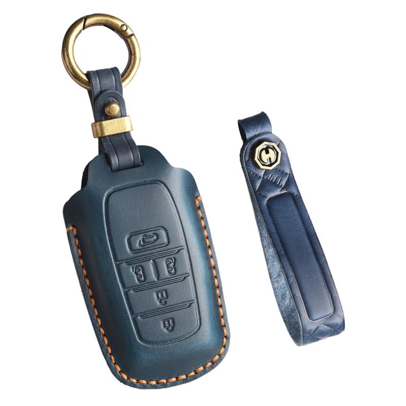 Ysbxitu für Toyota Schlüsselhülle-Schlüsselanhänger-Fernbedienung Passt für Toyota Yaris Cross Hybrid Corolla RAV4 Prius Camry Fortuner Highlander 2020-2024 Car Key Shell Gehäuse 5 Tasten-Blau von Ysbxitu