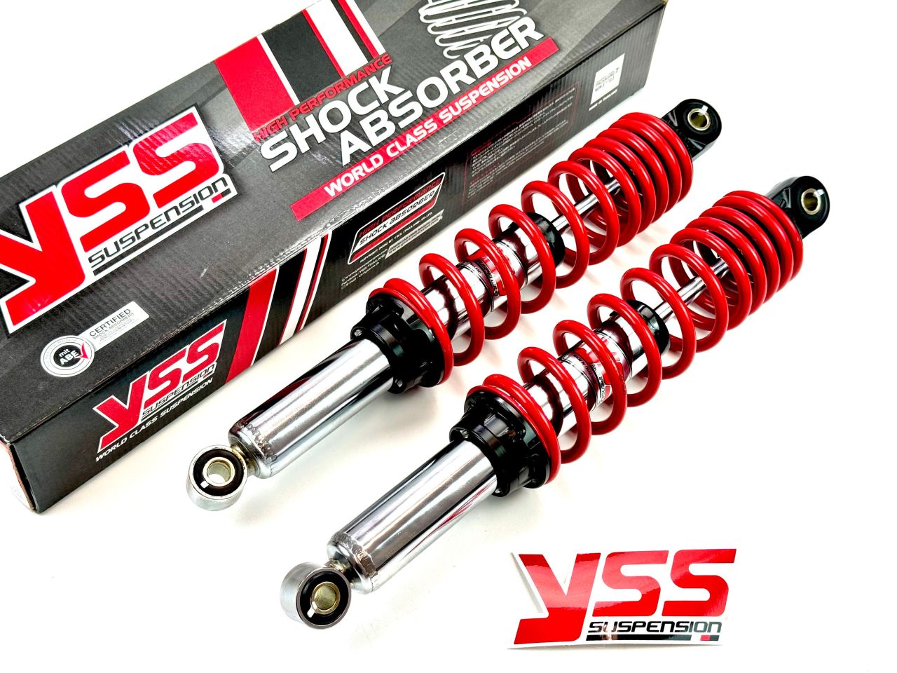 YSS Federbeine rot 360mm einstellbare Stoßdämpfer für Simson Mokick S50 51 von Yss