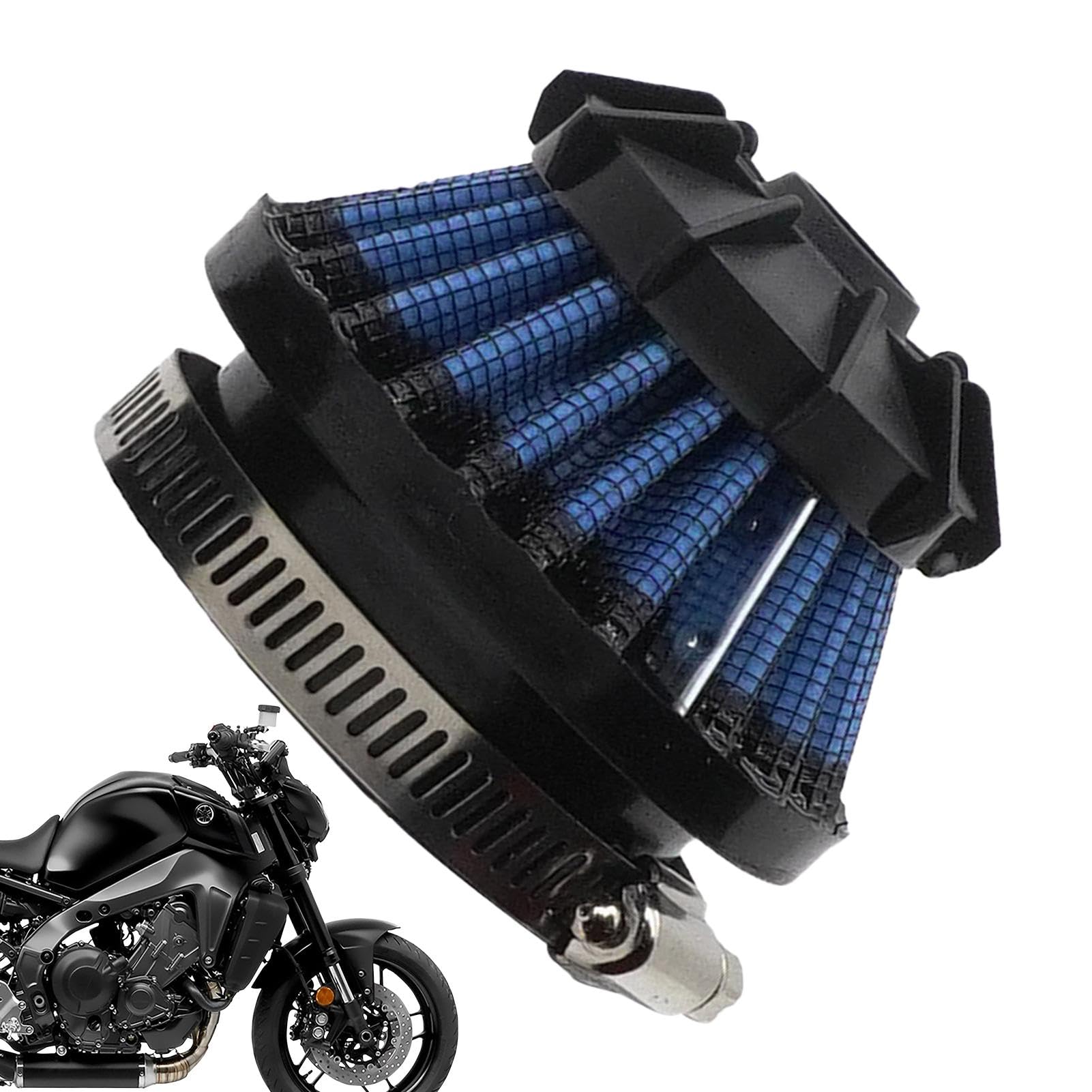 Konische Kurbelgehäuseentlüftung | Vergaser-Luftfilter | Motorradzubehör | Leistungsluftfilter 8 x 9 x 9 cm/3,14 x 3,54 x 3,54 Zoll für Gelegenheitsfahrer und Enthusiasten von Ysvnlmjy