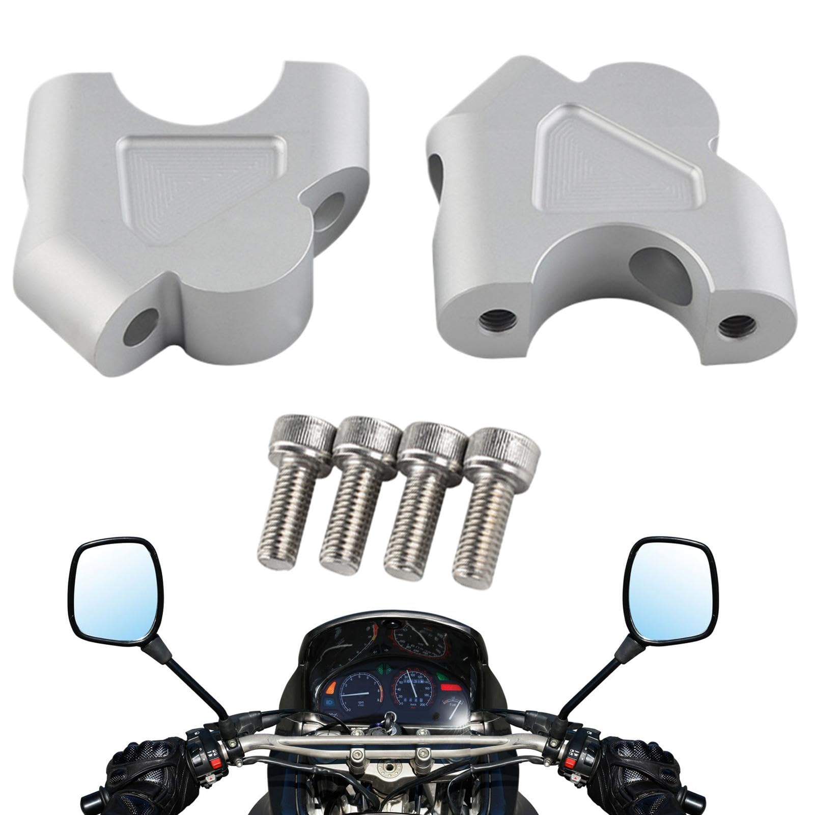 Ysvnlmjy Handlebar Risers | Motorcycle Handlebar Risers | High Strength Handlebar Mount, Motorcycle Handlebar Height Adjustment, Motorcycle Accessories For Improved Ergonomics & Stability von Ysvnlmjy