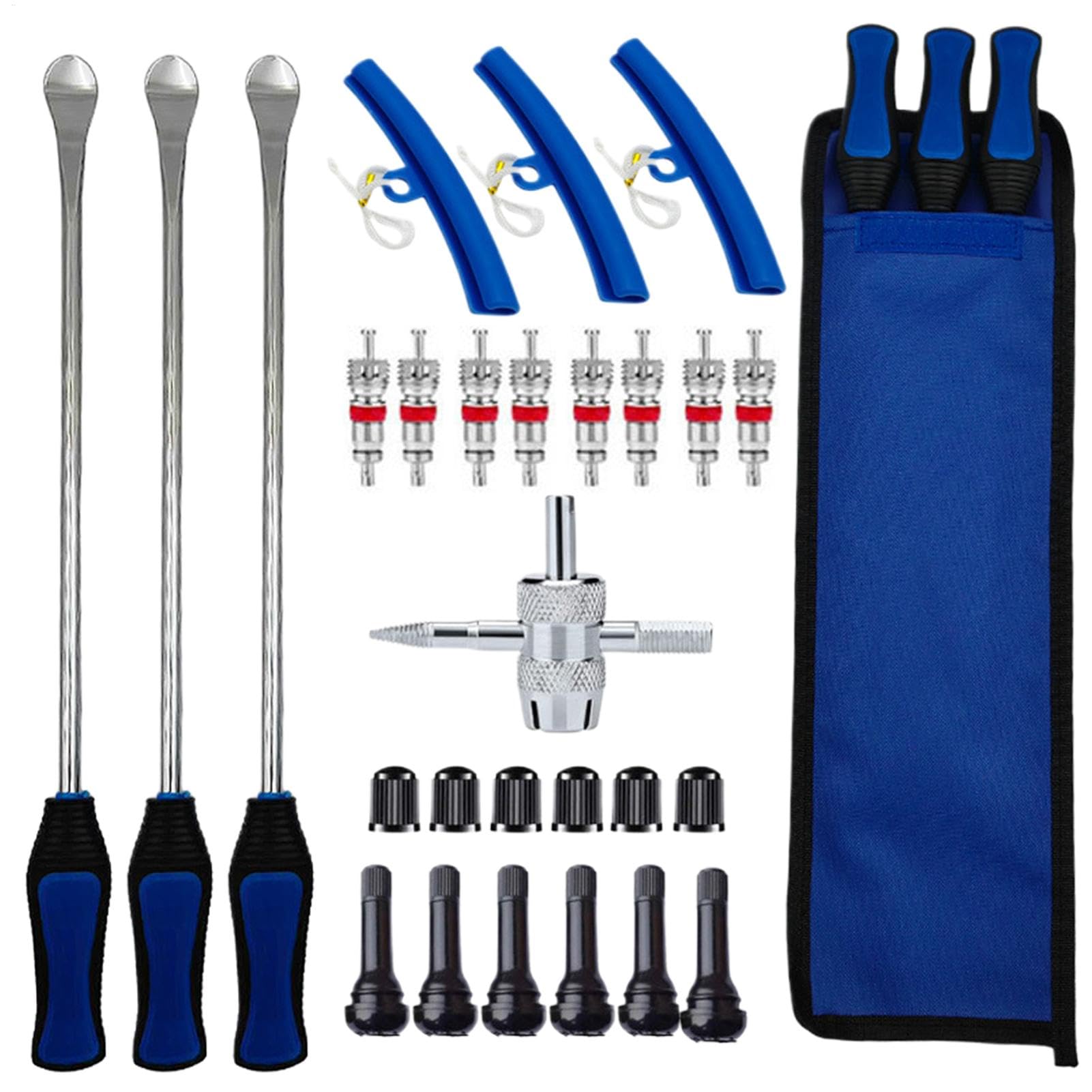 Ysvnlmjy Tire Repair Kit Car, Motorcycle Tire Removal Tool, Motorcycle Tire Changer Tool, Tire Installation Tool Kit with Set of 20 Pieces Tools, 34.5x13.5x3cm Tire Installation Lever for Motorcycles von Ysvnlmjy