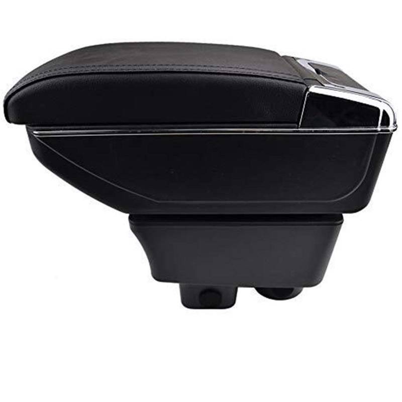 YuChen Mittelarmkonsole Der Autoarmlehnenbox Dual-Layer-Schwarz-Leder-Armauflagen Mittelkonsole Aufbewahrungsbox Armlehne Für Skoda Fabia 2 5J 2008 2009 2010 2011 2012 2013 von YuChen