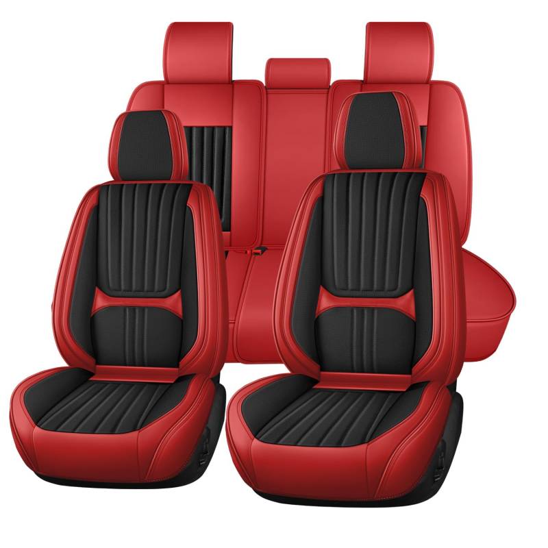 YuEany Autositzbezüge Universal Fit für Borgward BX7 Atmungsaktives PU Leder Schutz Set von YuEany