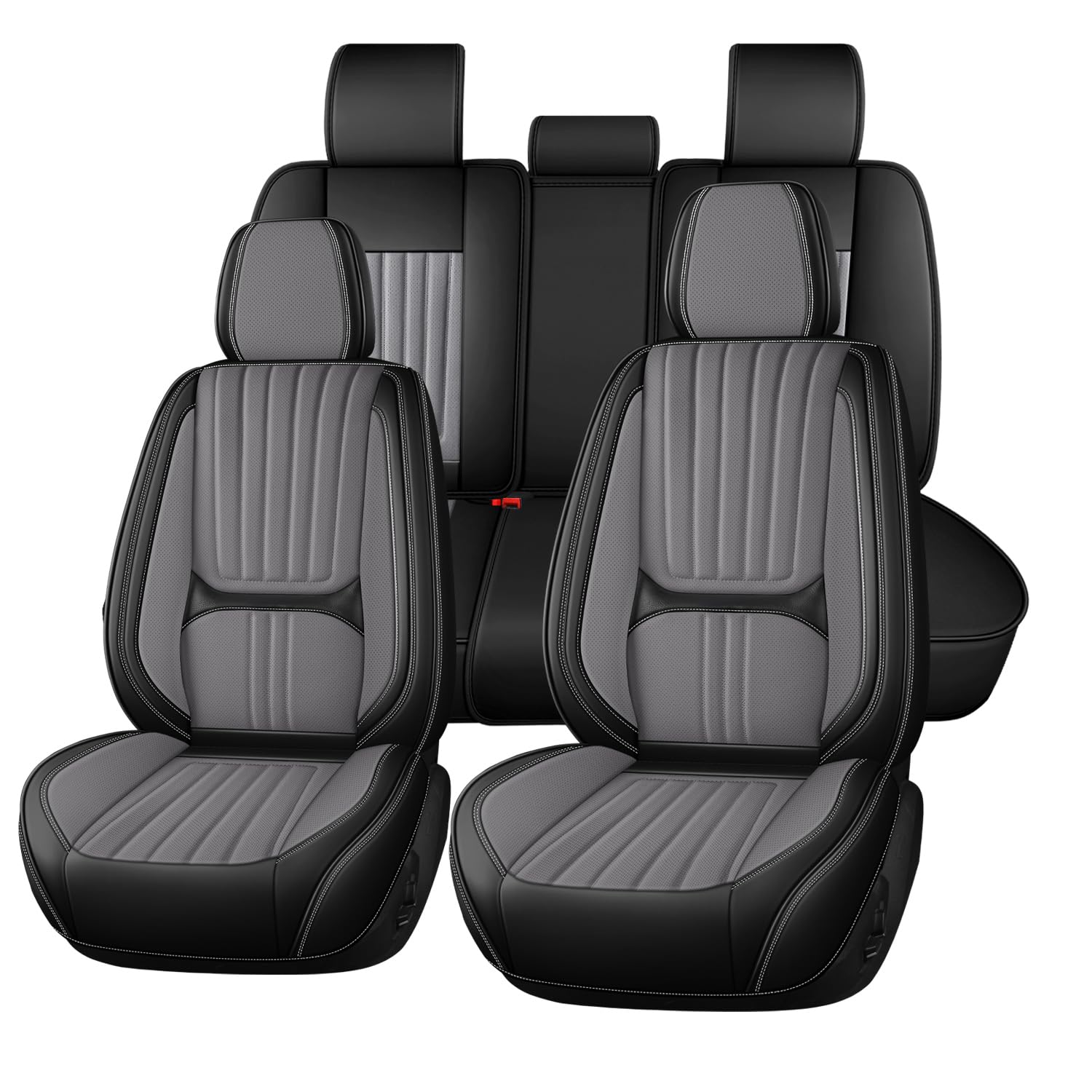 YuEany Autositzbezüge Universal passend für Mitsubishi Pajero 4 2 Sport Outlander XL ASX Montero Zubehör Lancer 9 10 Carisma Nappaleder Schutz Set von YuEany