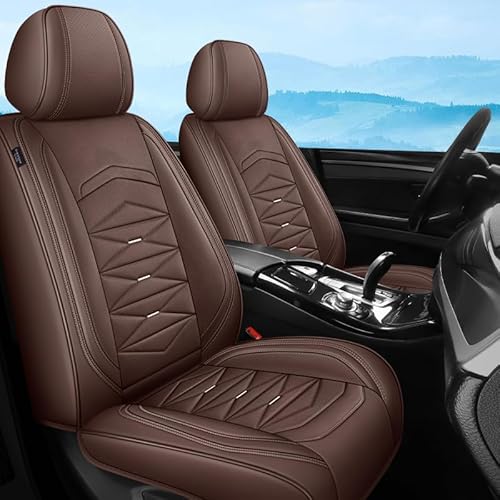 YuEany Autositzbezüge Universal passend für Renault Clio Duster Clio 4 Espace Seat Leon Ibiza Mitsubishi Lancer X Pajero Outlander Lancer Subaru Forester Nappaleder Schonbezug Set von YuEany