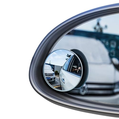 2er-Pack Auto Blind Spot Spiegel, 2" Runde HD-Glas Rahmenlose Konvexe Außenspiegel mit Weitem Winkel Einstellbar Stick für Autos, SUVs und Lkw von YuXinCat