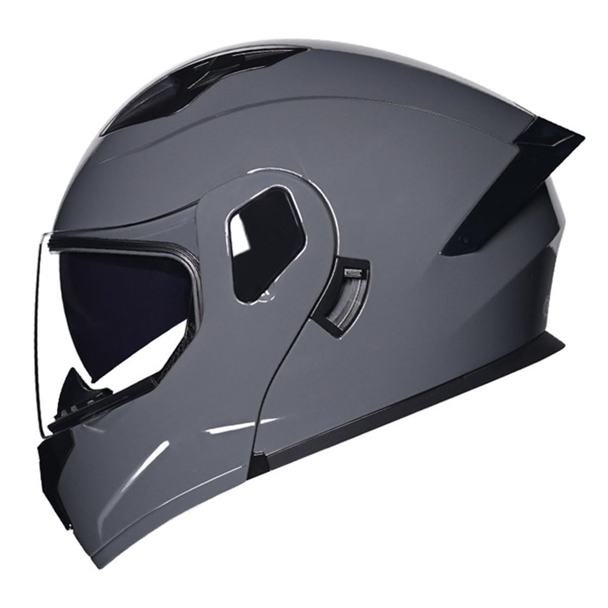 Motorradhelm Integrierter Klapphelm DOTECE Zertifiziert Flip Vollvisierhelm Motorrad Schutzhelm Mit Doppelvisier Integralhelm Motocross Helm Für Männer Frauen Mit Schwanz 5,M:57-58CM von YuanLiang