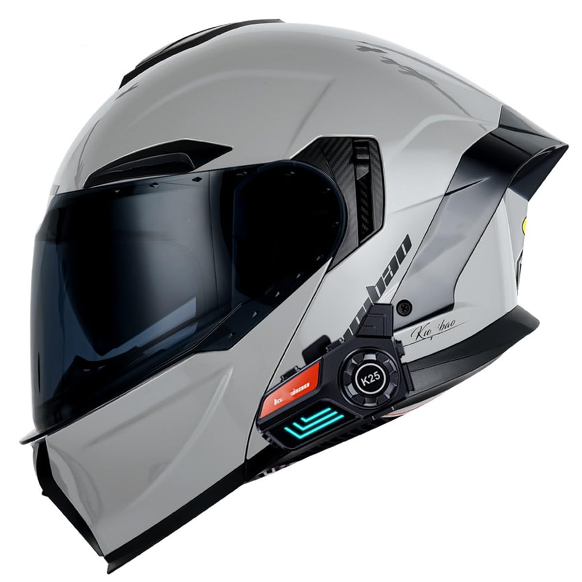 Motorradhelm Klapphelm Mit Bluetooth Motorrad Modularer Helm DOT/ECE Zertifizierter Integralhelm Mit Doppelvisier Erwachsene Unisex Flip Vollvisierhelm Für Automatische Antwort 5,XXL:63-64CM von YuanLiang