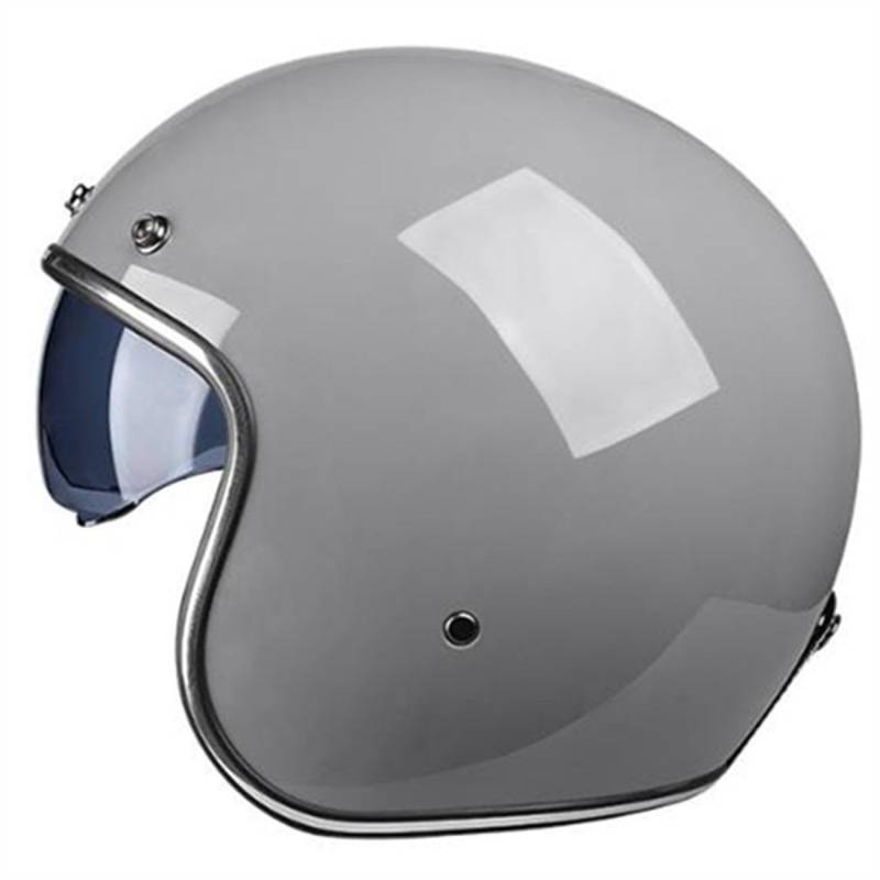 Retro 3/4 Motorrad Helm Jethelm Roller-Helm DOT/ECE-Zertifizierter Brain-Cap Offenem Motorradhelm Mit Sonnenblende Halbschalenhelm Halbhelme Schutzhelm Für Herren Damen 6,M:57-58CM von YuanLiang