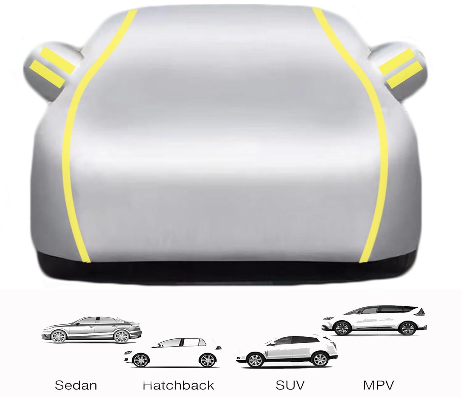 YuanSpring Outdoor-Autoabdeckung für BMW für 7er-Reihe, 8er-Reihe, Hagelschutzplane, wasserdichte Autoabdeckung, hohe Elastizität, weicher Sonnenschutz(B,8 Series) von YuanSpring