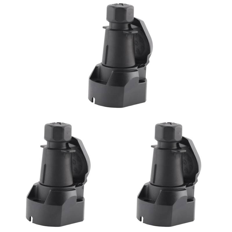 Yuandei 3X 7 Polig Europäische Anhängersteckdose + Stecker Adapter für Anhänger Kupplung für Auto, Wohnmobil, Lastwagen, Boot, Wohnwagen, ÜBertragungs Signal Adapter, 12 V von Yuandei